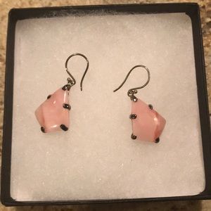 Rose quartz earrings
